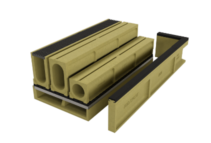 A side view of the ACO Sports product line of drain channels
